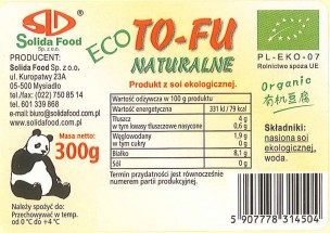 Tofu naturalne ekologiczne